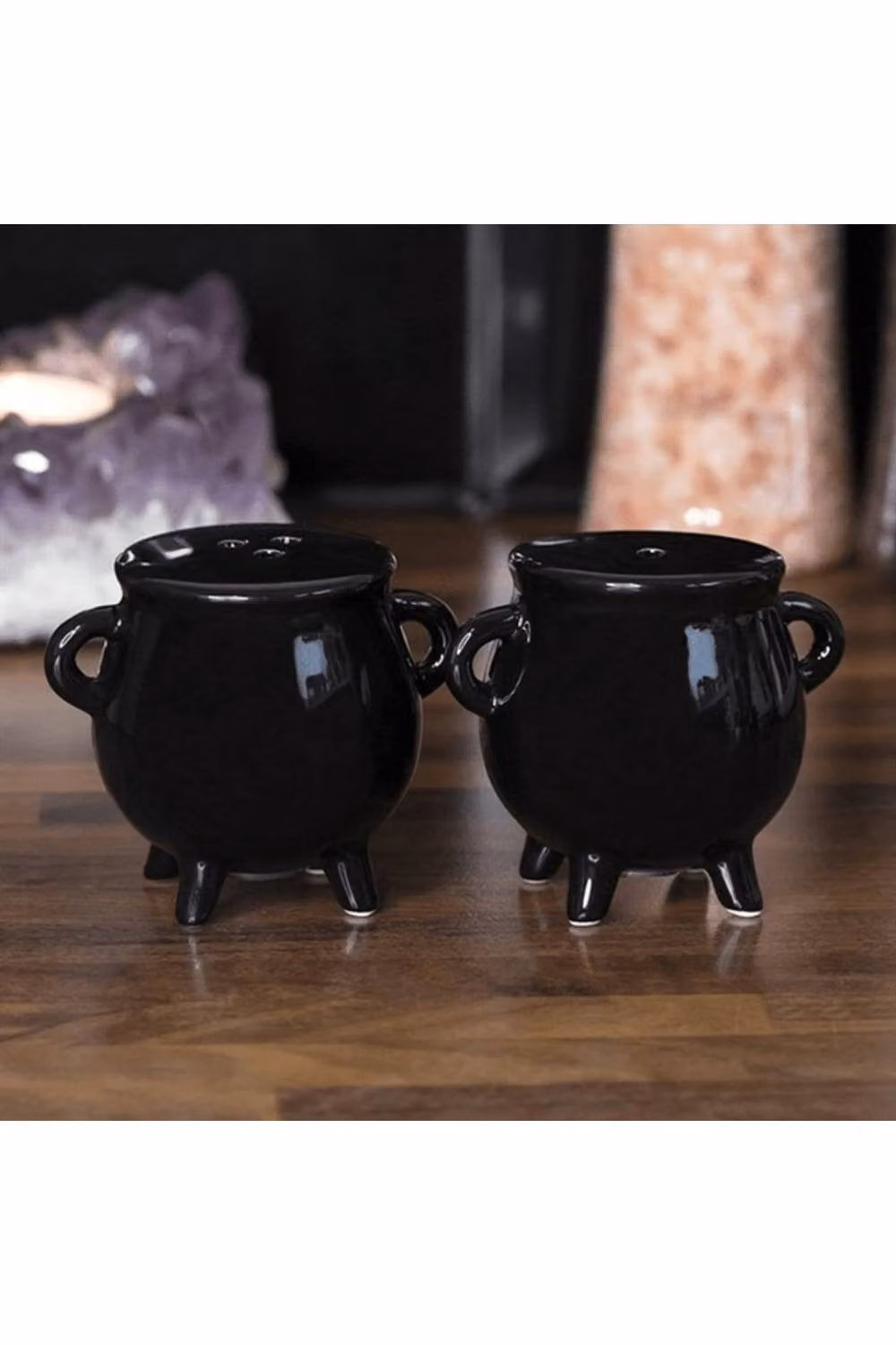 KDMD Cauldron Cruet Salt and Pepper Set in Black Ceramic – 2
