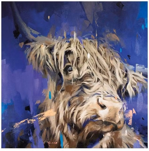 Frank Pretorius Scotland The Brave Graphic Paper Poster in Mid Blue