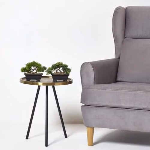 Homescapes Set of 2 Artificial Green Bonsai Trees in Decorative Pots, Height: 15 cm – 3