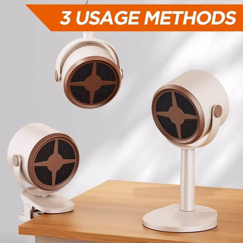 NESTLUNE Mini Portable Smoke Purifier Fan, Beige, W/D/H: 100 x 15 x 15 cm – 6