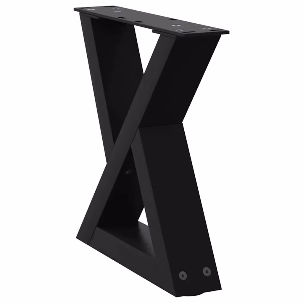 Berkfield Home Steel Coffee Table Legs, 2 Pieces, Black Matt, W/D/H: 30 x 30 x 30 cm – 3