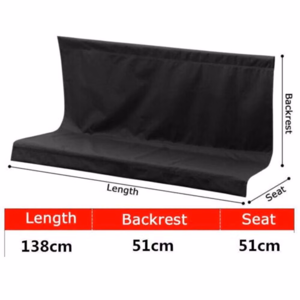 FLAVORA Black Water-Repellent Polyester Garden Stool Cover, W/D/H: 138 x 51 x 51 cm – 2