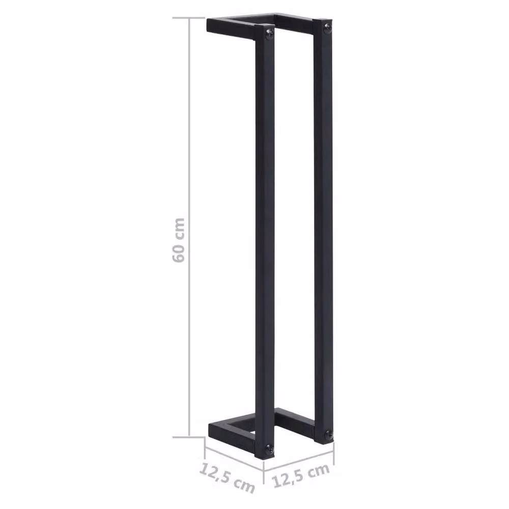 EONLION Wall Mounted Metal Towel Rack in Black, W/D/H: 12.5 x 12.5 x 60 cm – 2