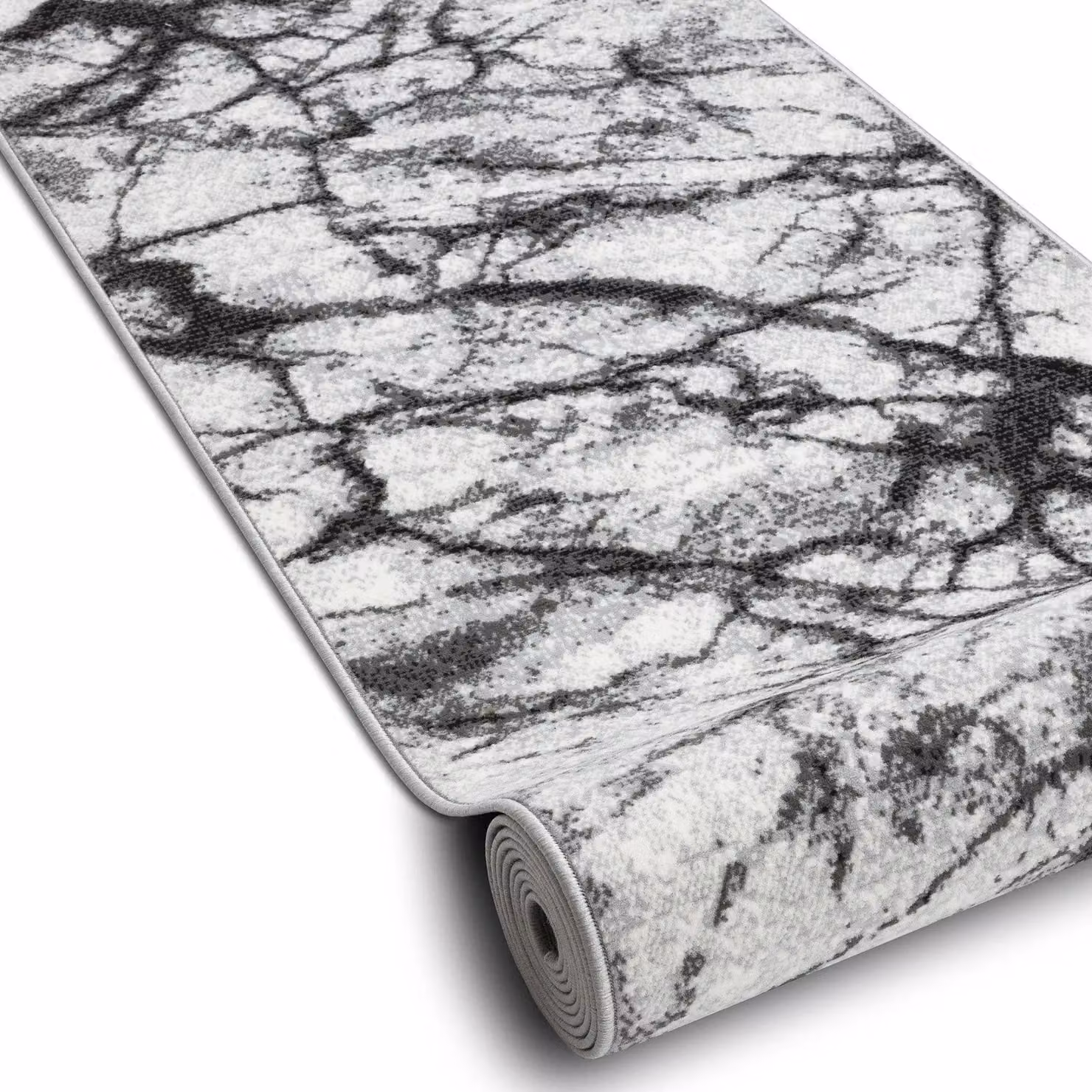 RugsX Bcf Morad Grey Stone Look Runner, W: 100 cm, L: 460 cm – 2