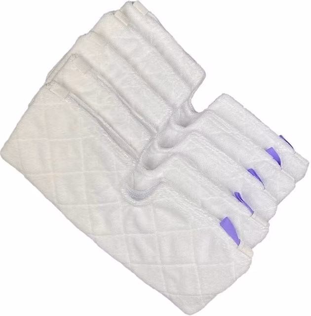 SPETLEK Large Steam Mop Microfibre Pockets Pack in White, W/D/H: 100 x 15 cm
