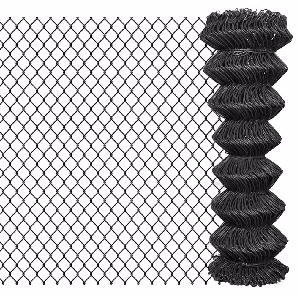 Berkfield Home PVC-Coated Steel Chain Link Fence, Grey, W: 15 m, H: 1.25 m – 2