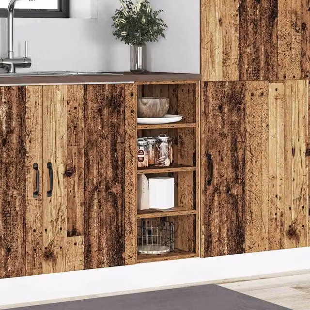 Berkfield Home Brown Kitchen Base Unit with Hinged Doors and Internal Shelves, W/D/H: 30.0 x 44.5 x 81.5 cm – 1