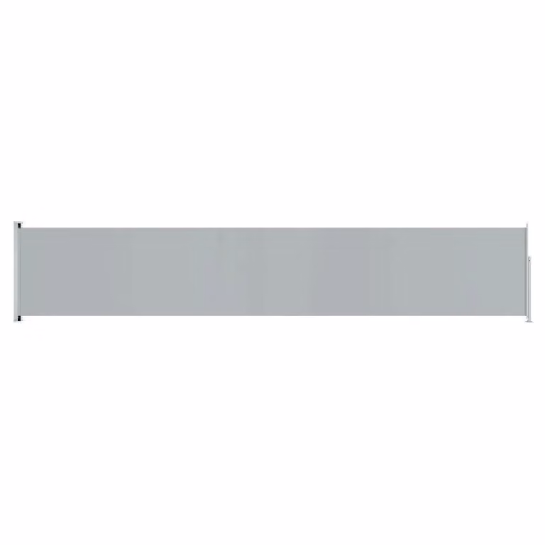 Berkfield Home Patio Retractable Side Awning in Grey, W/H: 117 x 600 cm