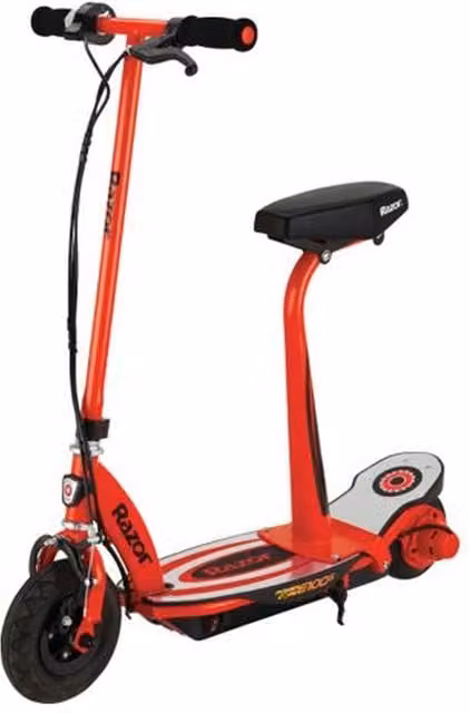 Razor Red Electric Ride-On Scooter with Rechargeable Battery and Air Rubber Tyres