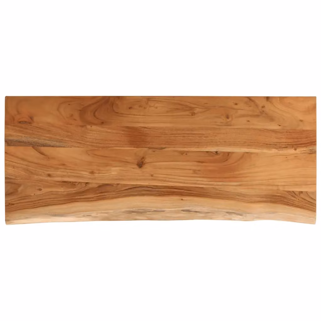 Berkfield Home Rectangular Solid Wood Acacia Live Edge Table Top, Brown, W/D/H: 110 x 40 x 2.5 cm – 2