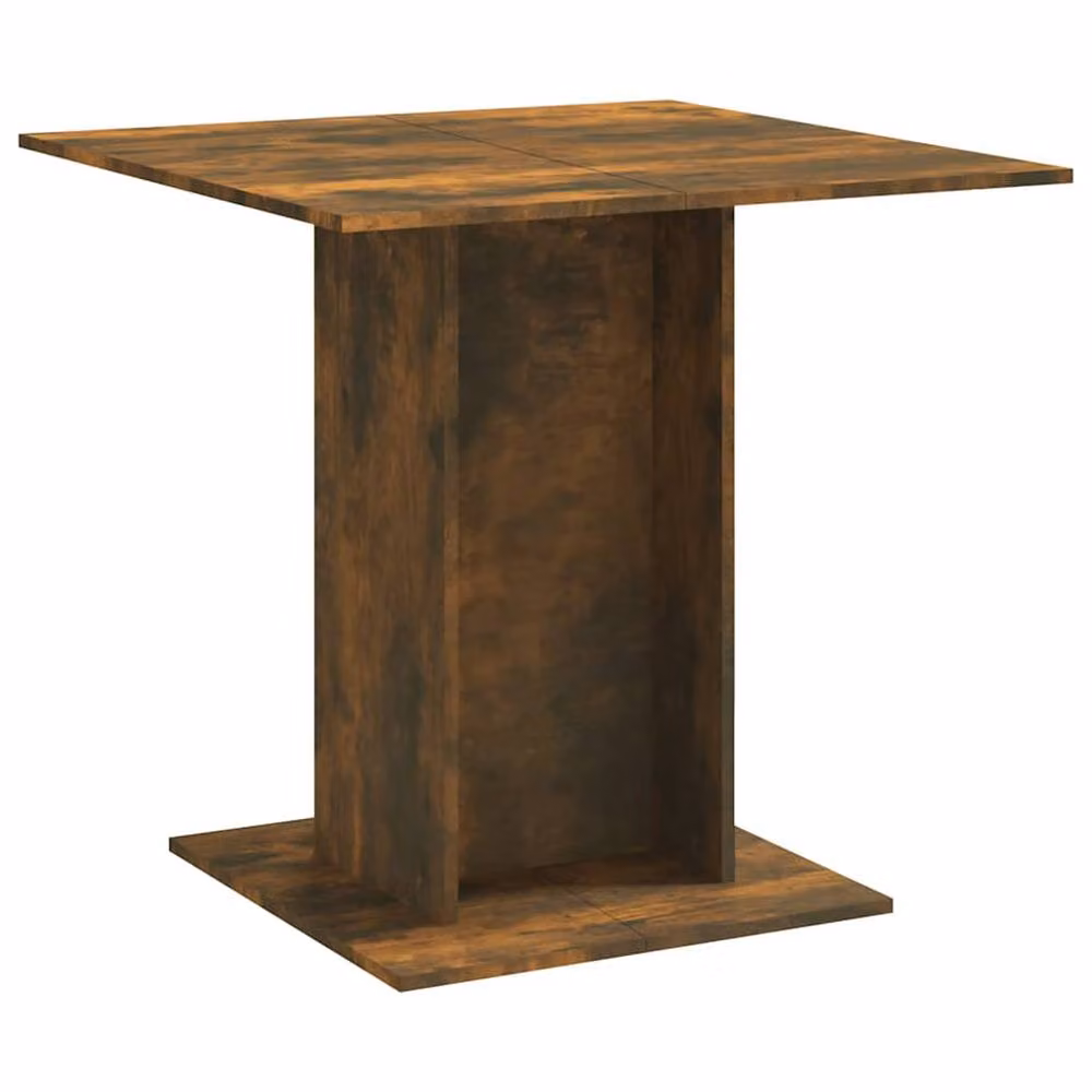 Berkfield Home Modern Square Dining Table in Smoked Oak Brown, W/D/H: 80 x 80 x 75 cm – 2