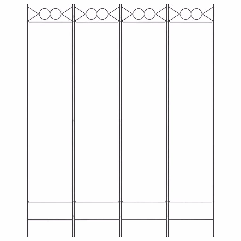 Berkfield Home 4-Panel Room Divider in White, W/H: 160 x 200 cm – 2
