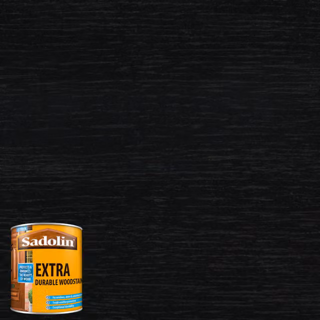Sadolin Extra Durable Water Repellent Woodstain, Black/Brown, 0.5 l