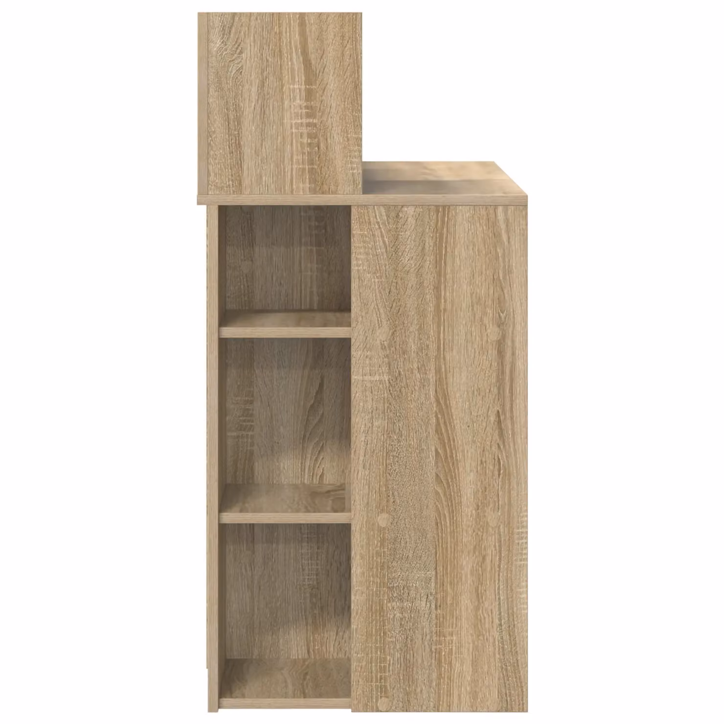 Berkfield Modern Writing Desk with Storage in Sonoma Oak, W/D/H: 90 x 48 x 101.5 cm – 4