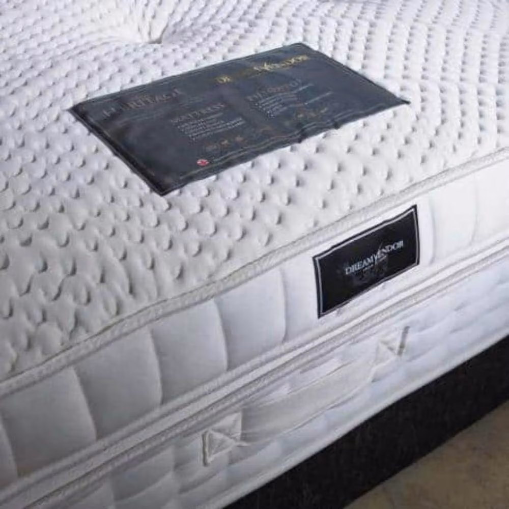 Stratus Interiors Dream Vendor Heritage 3000 Pocket Sprung Latex Pillow Top Hybrid Mattress in White, King Size, W/D/H: 180 x 200 cm – 2