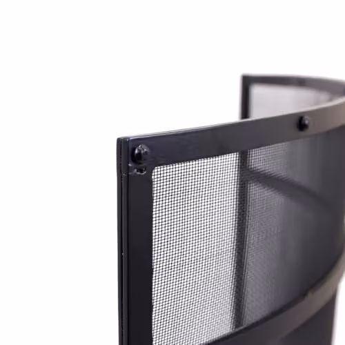 Charles Bentley Hornbeam Iron Fireguard with Silver Mesh and Black Border, W 75 cm x H 63 cm x D 15 cm – 5