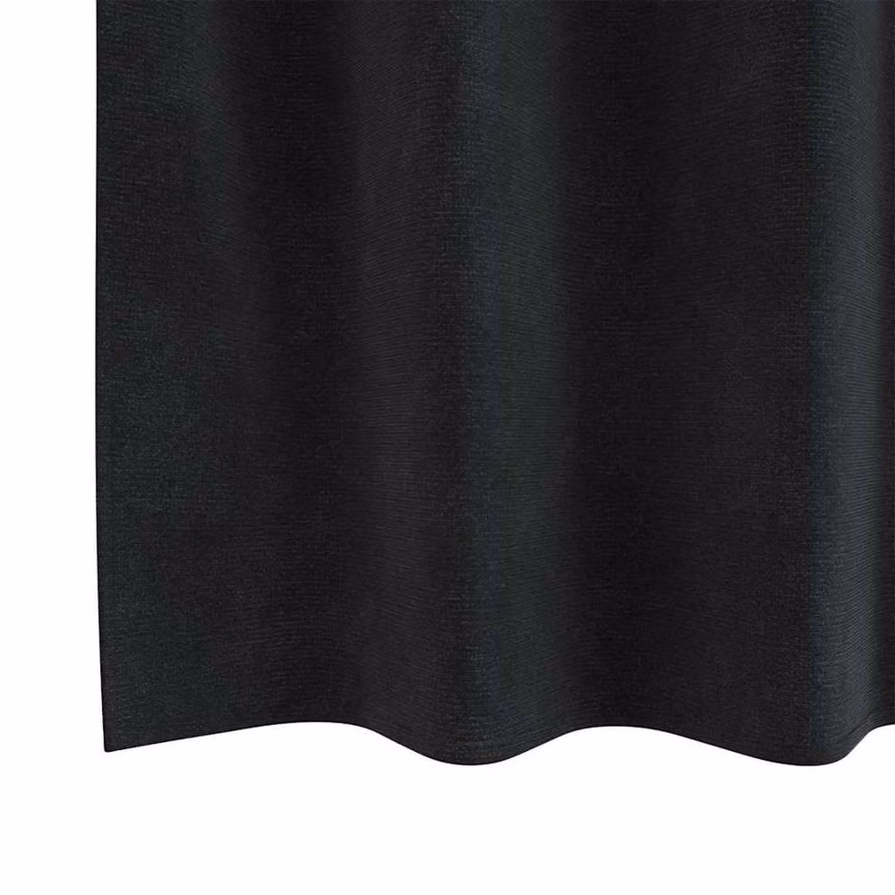 Berkfield Home Blackout Velvet Eyelet Curtains, 2 Pack, Black – 6
