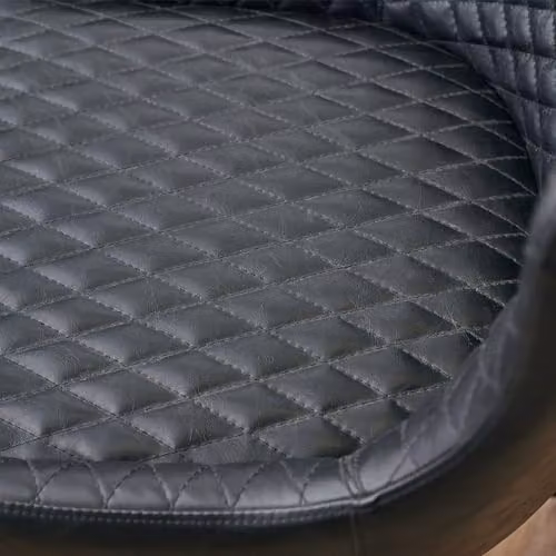 Julian Bowen Luxe Modern Upholstered Task Chair in Black Synthetic Leather, W: 52 cm, D: 60 cm – 4