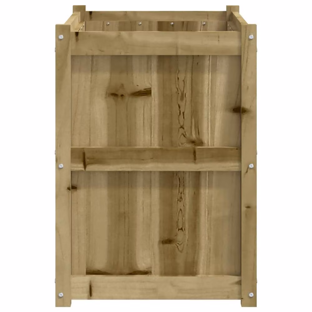 Berkfield Home Beautiful Garden Planter in Brown Impregnated Pine Wood W/D/H: 90 x 50 x 70 cm – 3