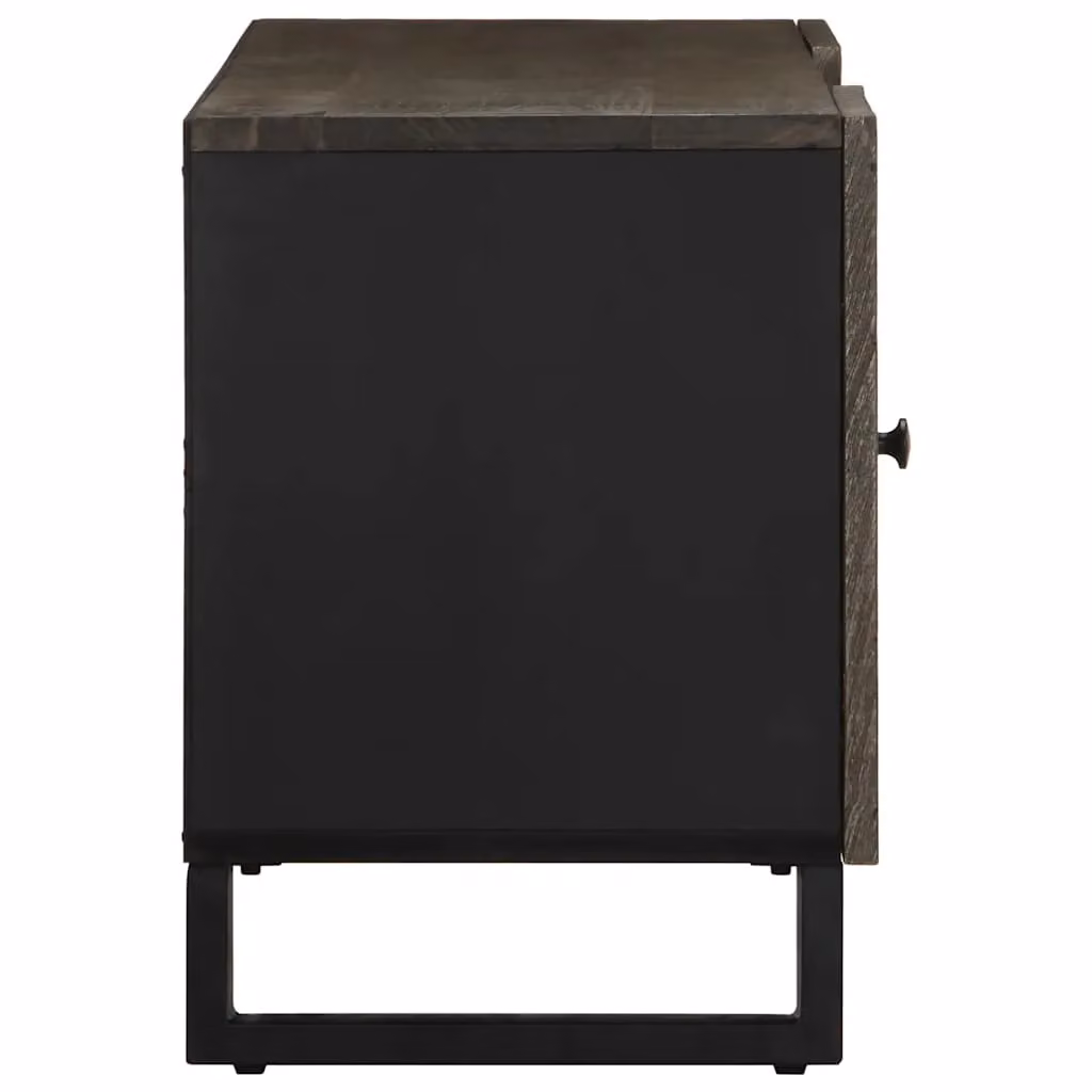Berkfield Home Black Mango Wood TV Cabinet W/D/H: 105 x 33 x 46 cm – 3