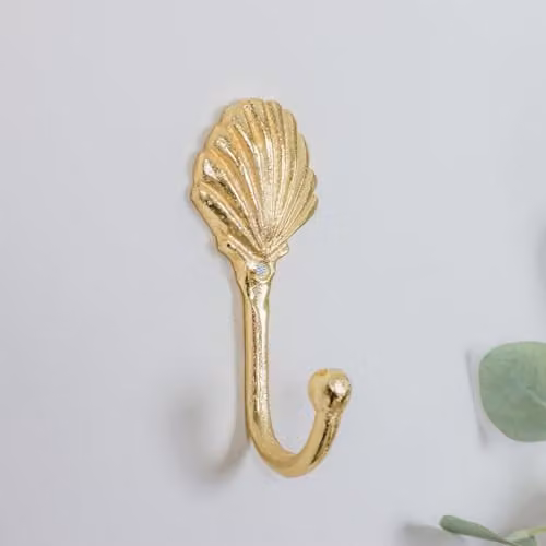 Melody Maison Gold Shell Metal Wall Mounted Hook