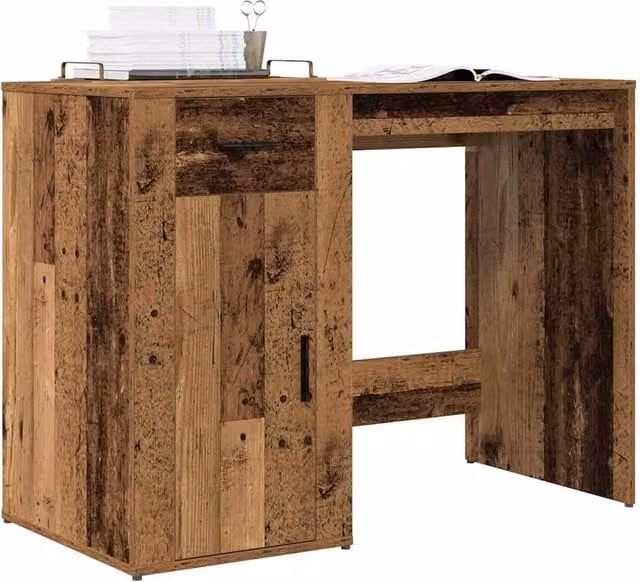 Berkfield Modern Computer Desk in Brown, W/D/H: 100 x 49 x 75 cm – 1