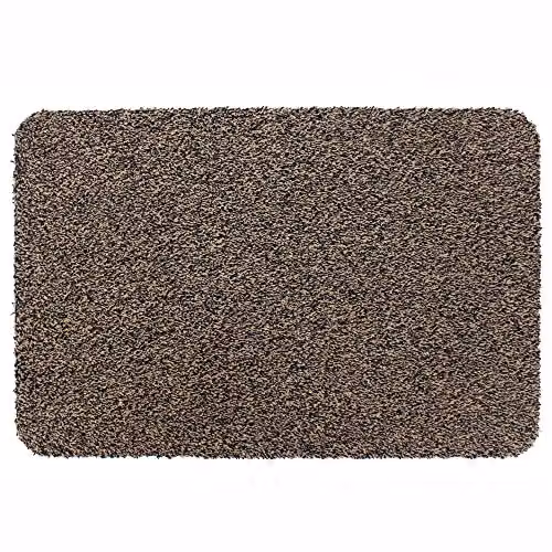 JVL Tanami Machine Washable Barrier Doormat, Brown, W: 50 cm, D: 75 cm, H: 1 cm – 5