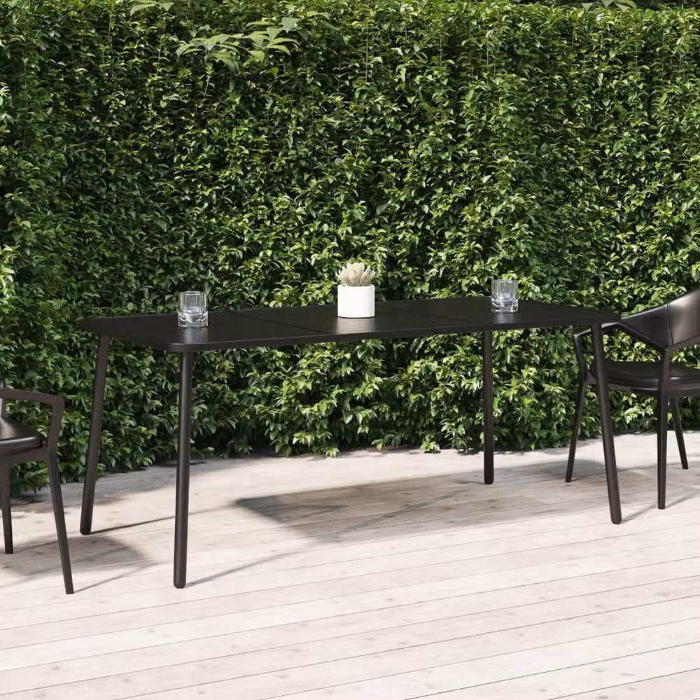 Berkfield Home Anthracite Rectangular Garden Table in Black Powder Coated Steel, W/D/H: 165 x 80 x 71 cm – 2