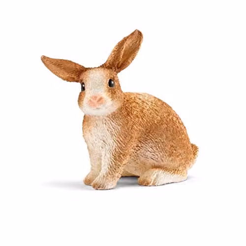 Schleich Farm World Brown Rabbit Toy Figurine