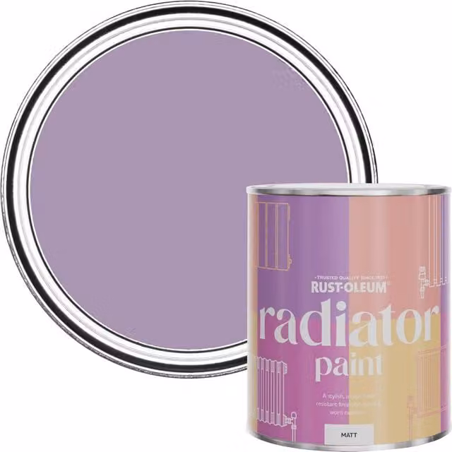 Rust-Oleum Matt Purple Radiator Paint, Violet Macaroon, 750ml