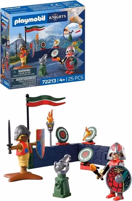 Playmobil Dragon Knight Combat Training Fantasy Castle Fort in Grey