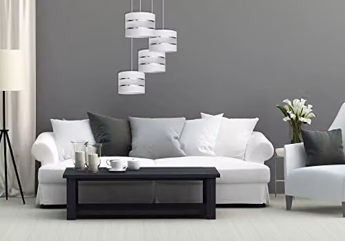 Netlighting Helam Helen Cluster Pendant Ceiling Light in White and Silver, Diameter: 35 cm – 3