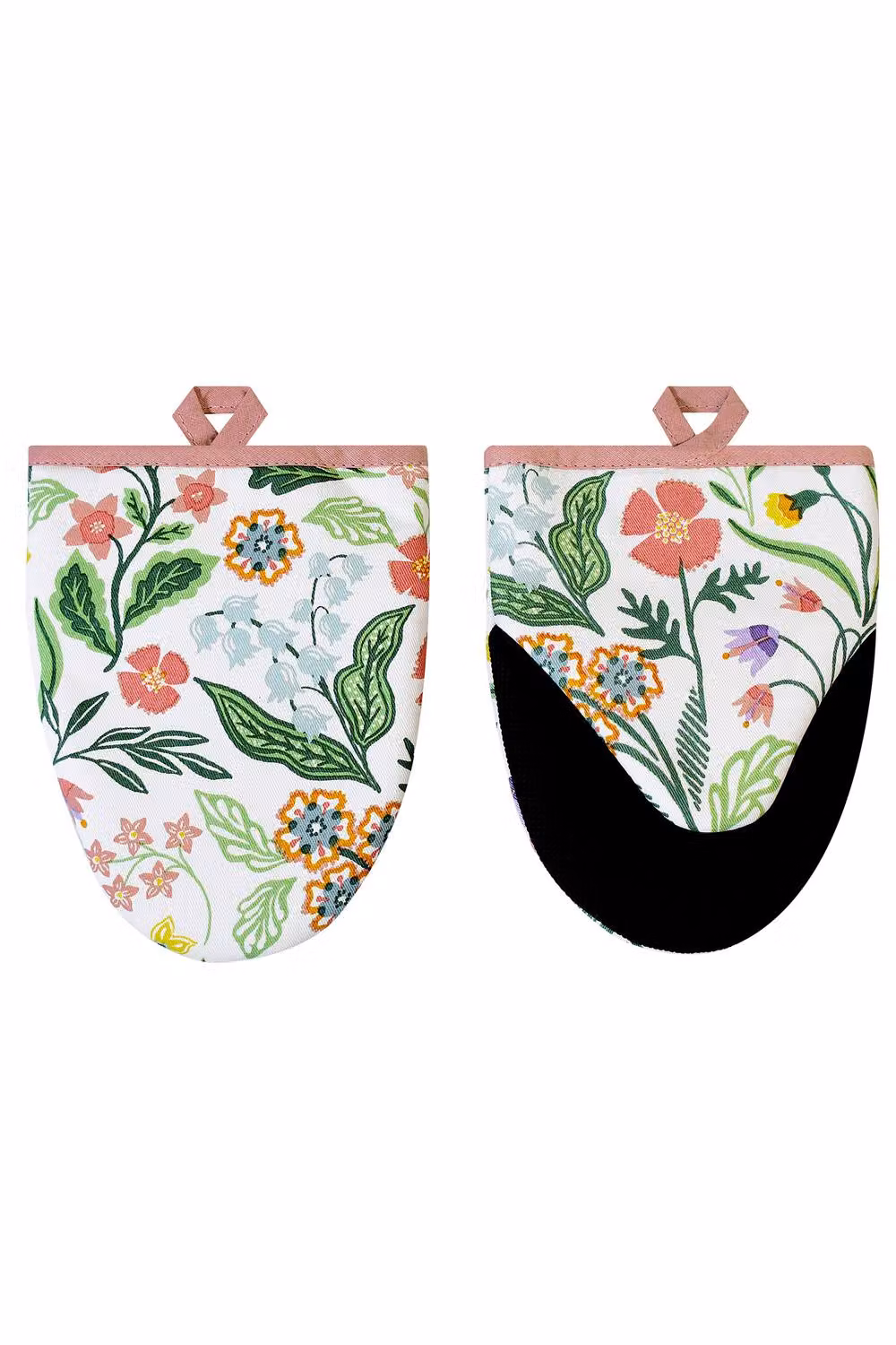 Ulster Weavers Petals and Prose Pink Floral Cotton Microwave Mitts Pair – 2
