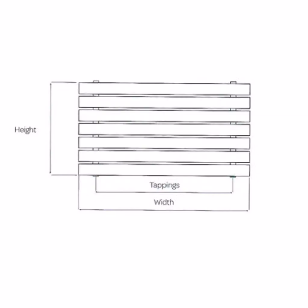 Clifton White Horizontal Bathroom Towel Radiator H 500mm x W 600mm – 2