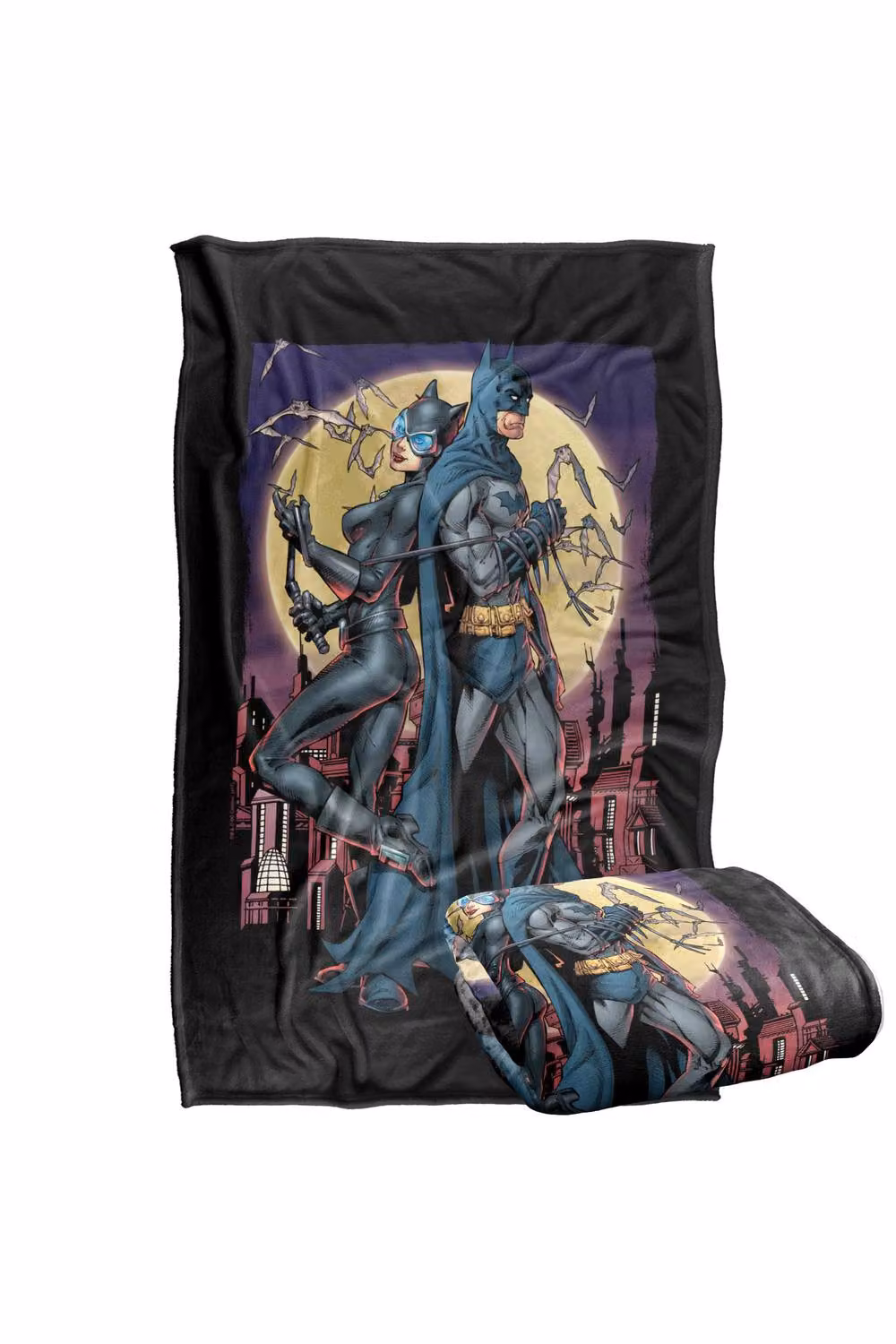 Warner Bros. Batman Paint The Town Red Super Soft Fleece Throw Blanket, Red and Multicolour – 7