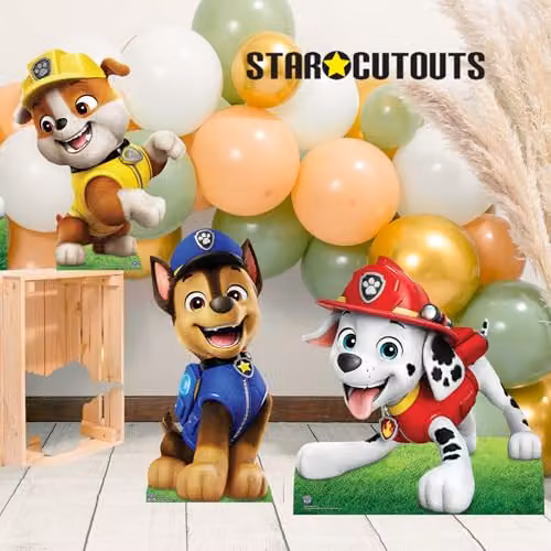 Star Cutouts SC4598 Paw Patrol Chase, Marshall and Rubble Multi Pack Cardboard Cutouts, Multicolour, Height: 66 cm – 2