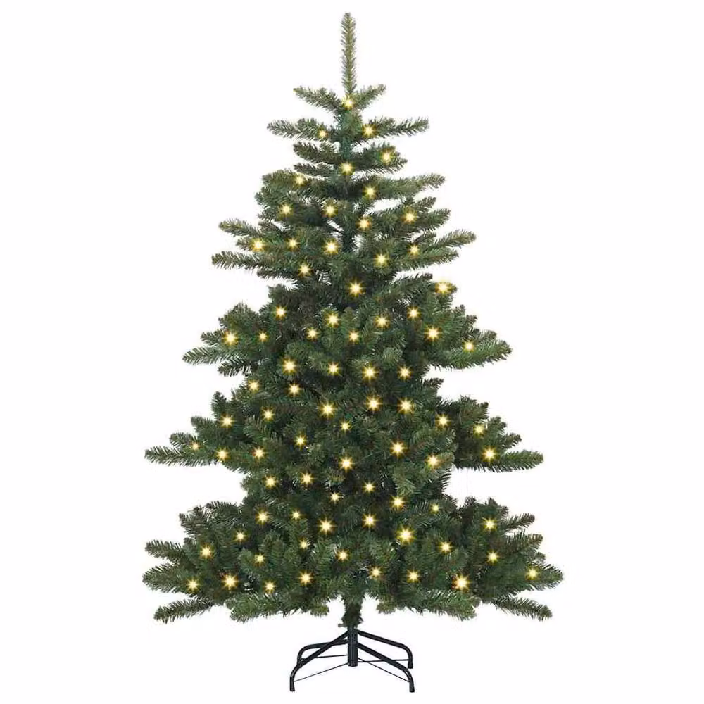 Berkfield Home Artificial Hinged Green Christmas Tree with 150 LEDs, Height: 150 cm – 3