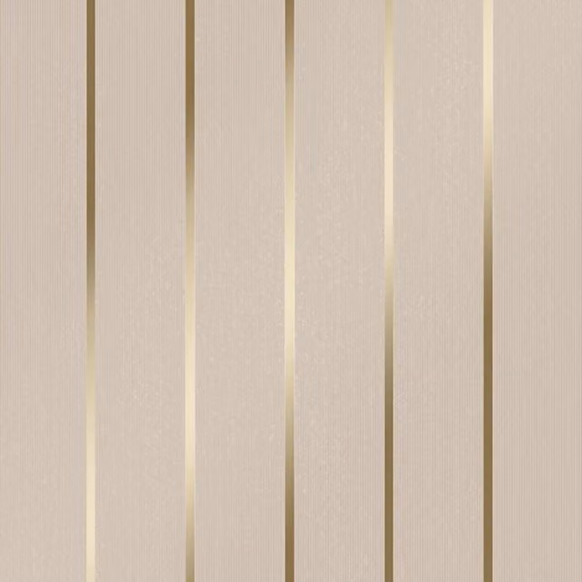 I Love Wallpaper Retro Striped Abstract Wallpaper in Gold, Yellow and Beige