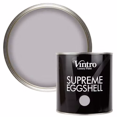 Vintro Eggshell and Satin Paint for Interior and Exterior Walls, Wood and Trim, Grey with a Hint of Lilac, 2.5 Litres