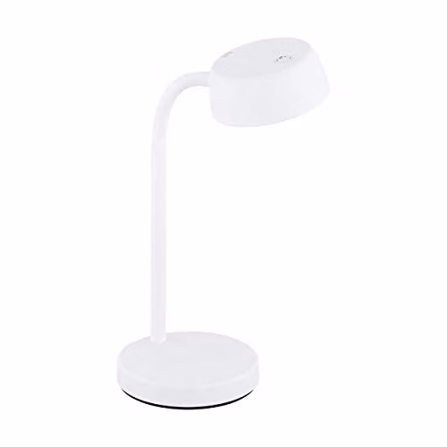 Loops White LED Table Task Lamp with Height Adjustment and Included Bulb