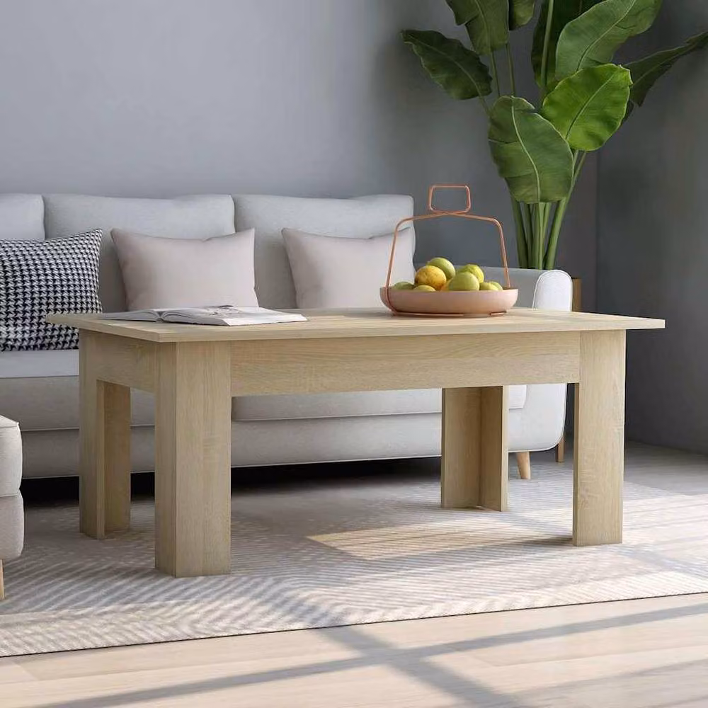 Berkfield Home Sonoma Oak Coffee Table in Beige, W: 100 cm, D: 60 cm, H: 42 cm – 2