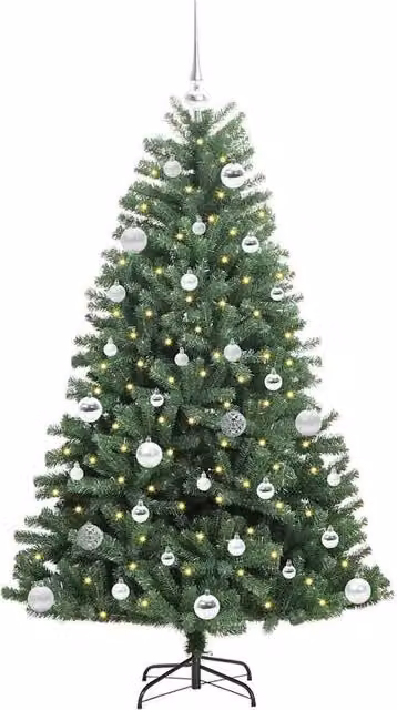 Berkfield Home Realistic Artificial Hinged Christmas Tree, Green, Height: 150 cm – 1