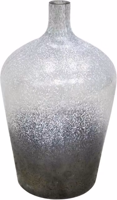 Ivyline Verre Stem Atlantic Blue Frosted Glass Vase H: 30 cm, W: 18 cm, D: 18 cm