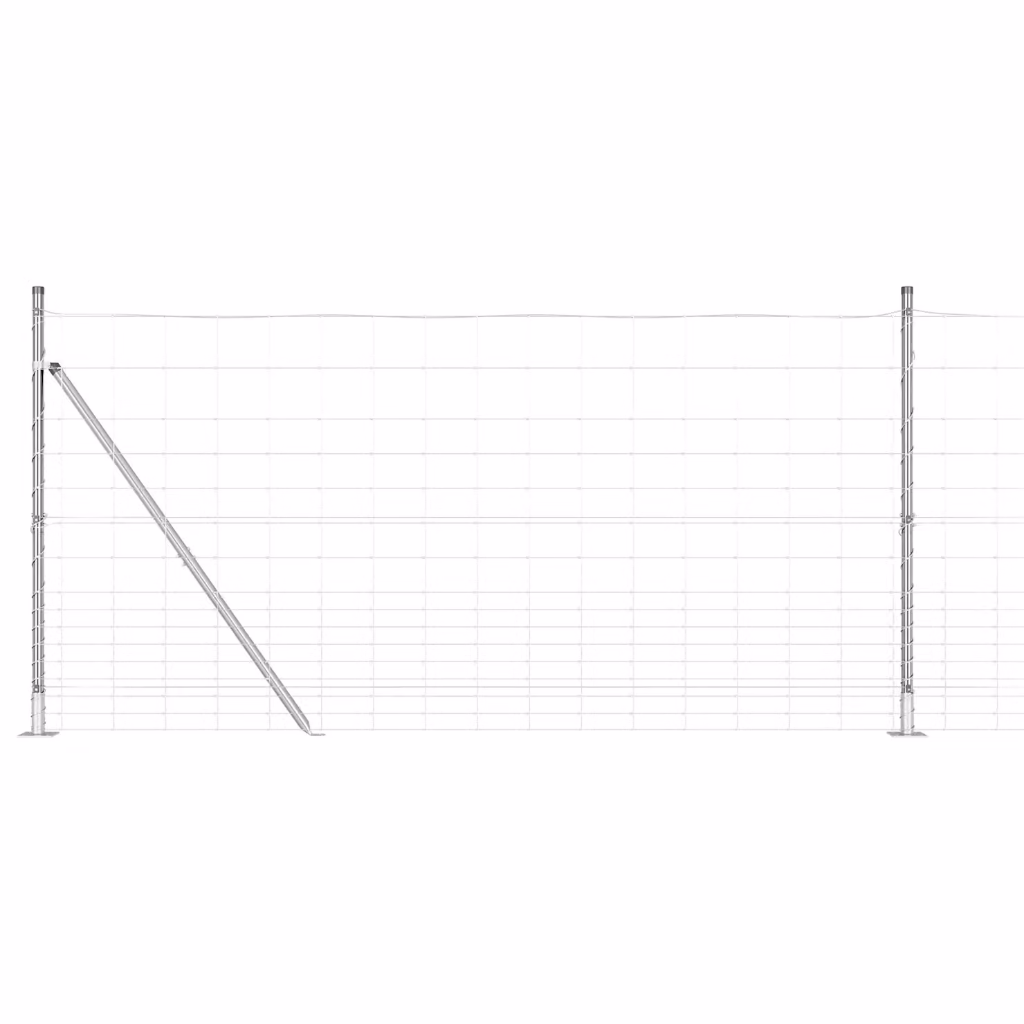 Berkfield Home Field Fence Galvanised Steel in Silver, H: 120 cm, L: 25 m – 2