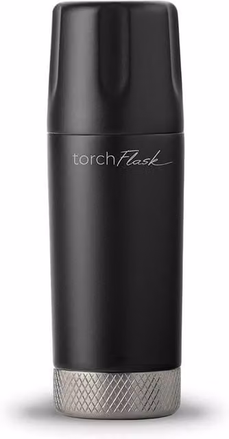 High Camp Flasks Torch Hip Flask, Black, 177.44 ml – 1