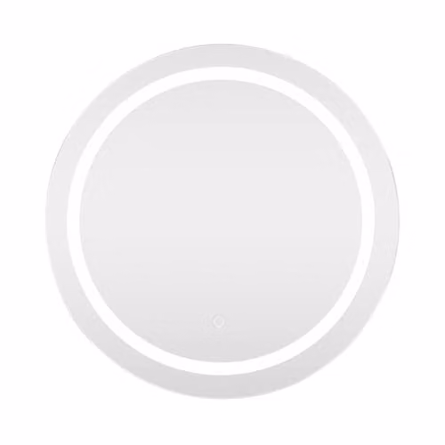 ValueLights Round LED Bathroom Mirror in Silver with Touch Control and Demister, IP44 Rated, Diameter: 60 cm – 3