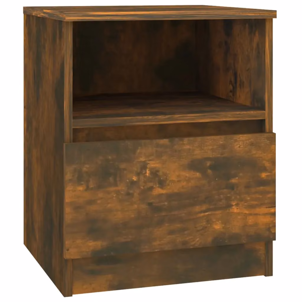 Berkfield Home Bedside Cabinet in Smoked Oak Brown, W/D/H: 40 x 40 x 50 cm – 2