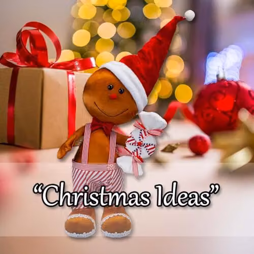 VFM e-Store Christmas Gingerbread Man Decoration, Multicolour Striped Textile Ornament, H 60 cm x W 39 cm – 5