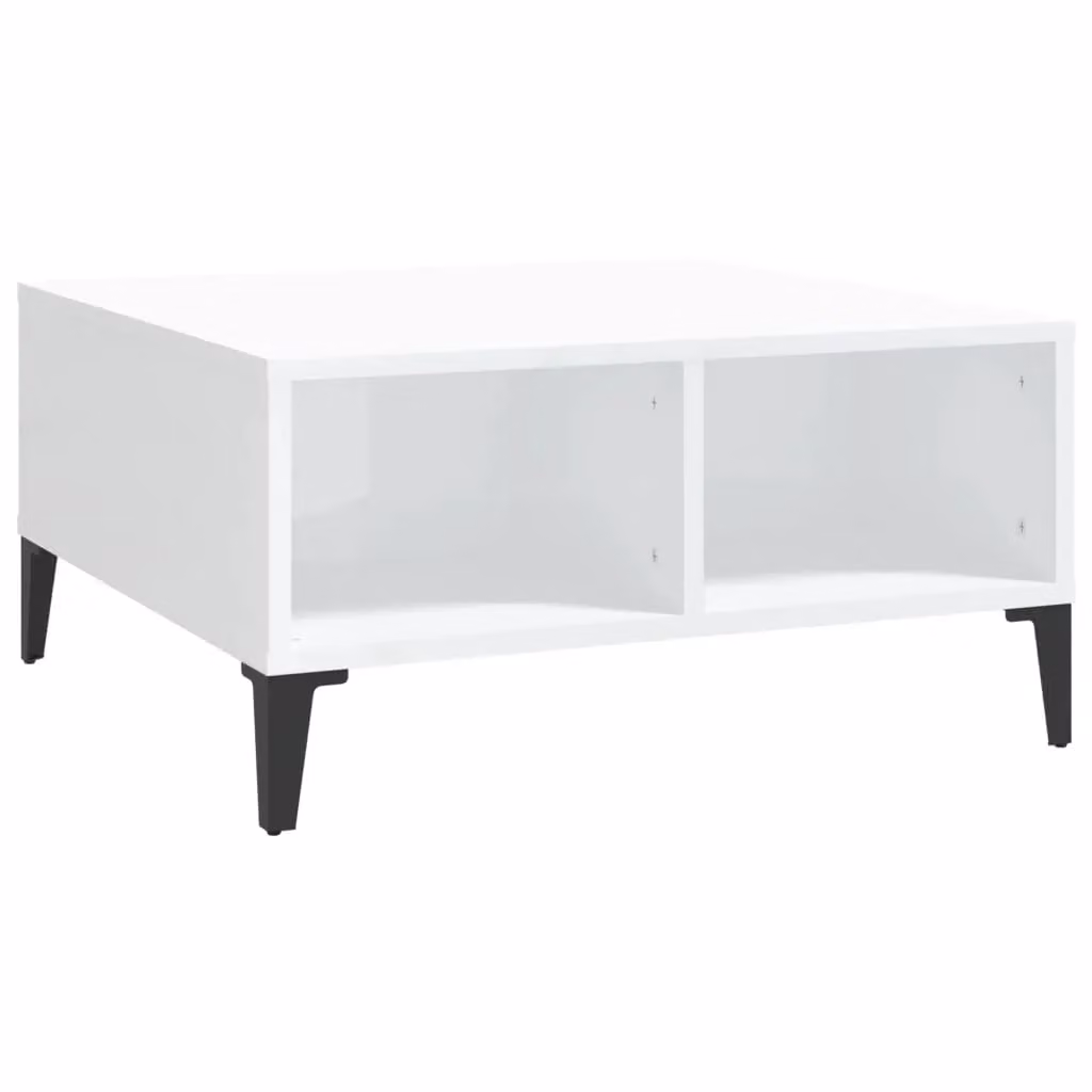 Berkfield Home Modern Square Coffee Table in High Gloss White, W/D/H: 60 x 60 x 30 cm – 2
