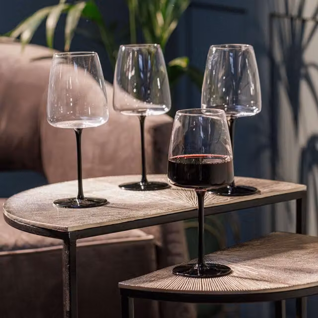 Mikasa Palermo Clear Lead-Free Crystal Wine Glasses, Set of 4, 450ml each